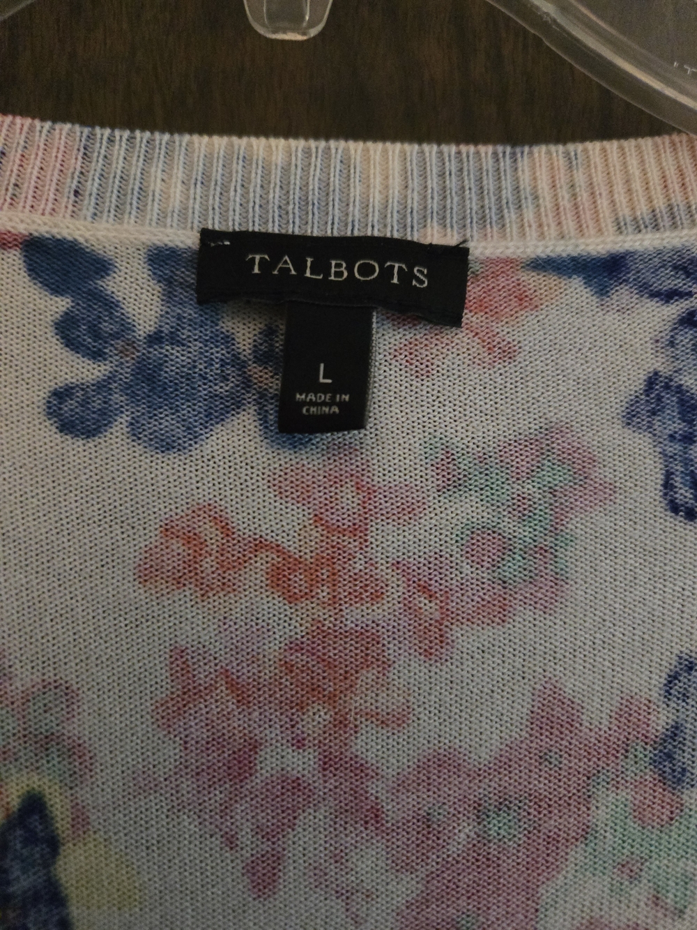 Talbots Multi-Color Floral Button-Front Sweater - Picture 2 of 4